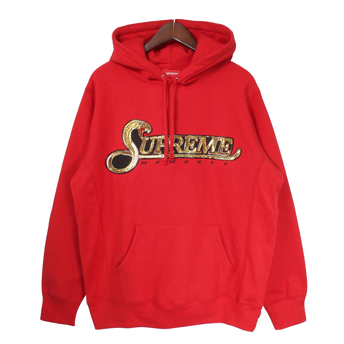Sequin Viper Hooded Sweatshirt MCMXCIV SUPREME 19AW