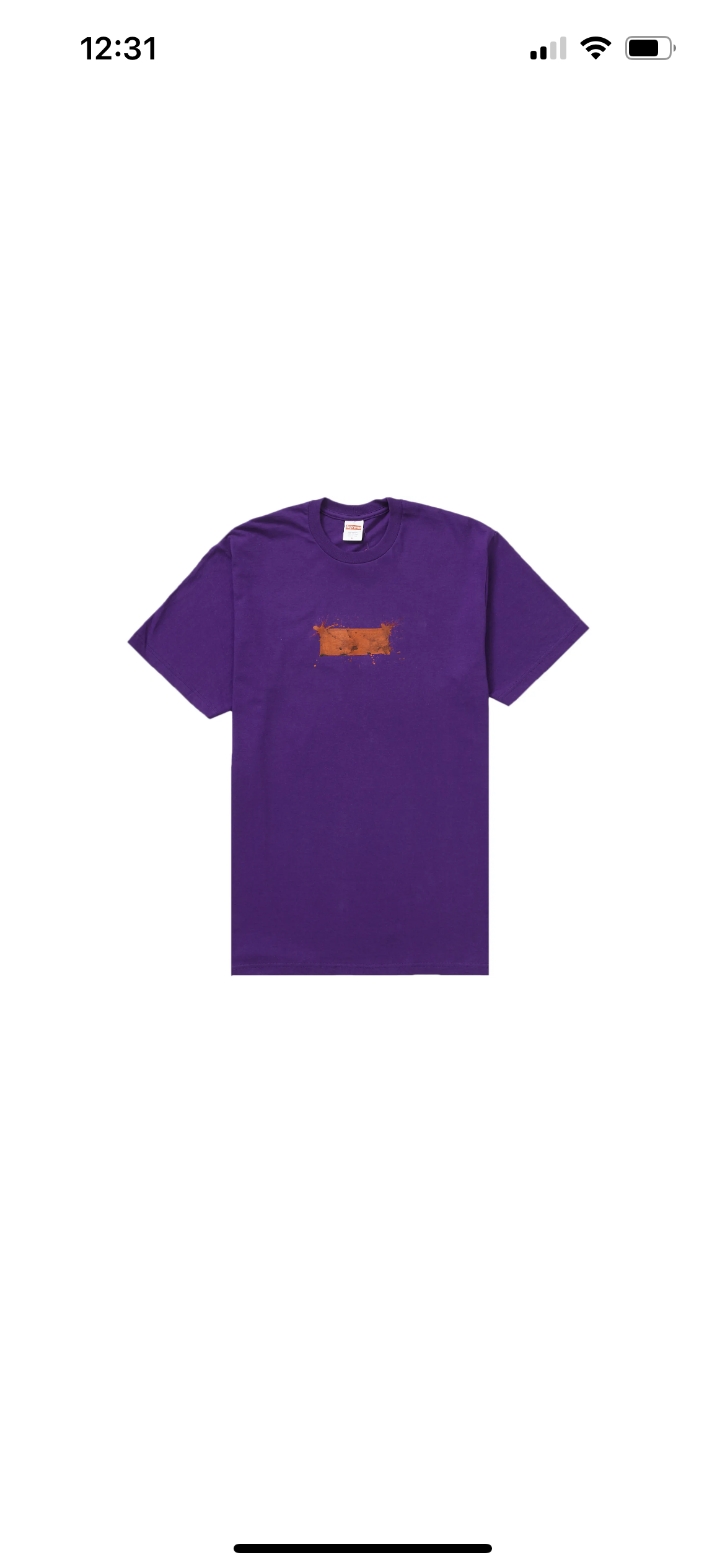 Supreme Ralph Steadman Box Logo Tee Purple