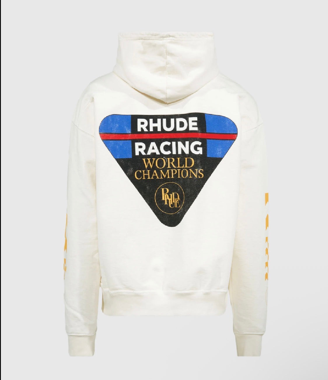 RHUDE Racing World Champion Cream Hoodie