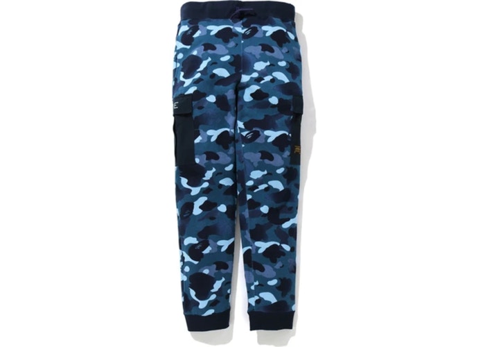 BAPE Gradation Camo Military Slim Sweat Pants Blue