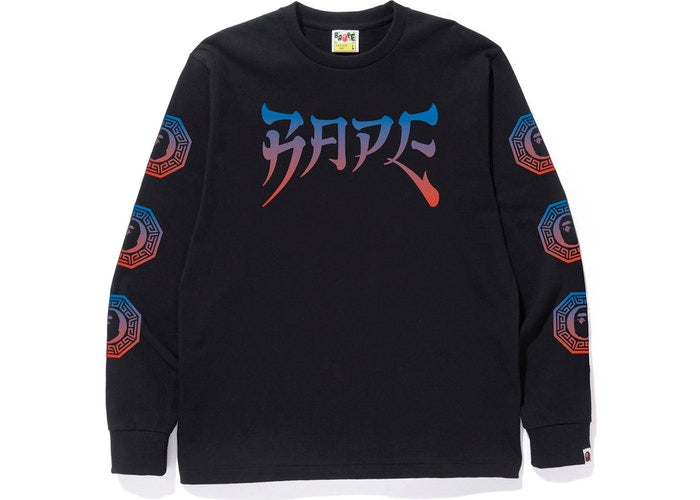 BAPE Graphic L/S Tee Black