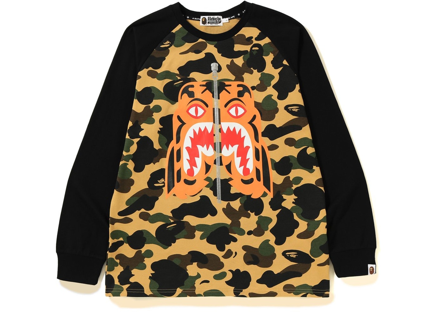 Bape 1st Camo Tiger LS Tee (Yellow)