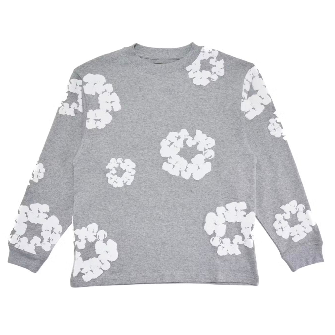 denim tears wreath long sleeve t-shirt grey