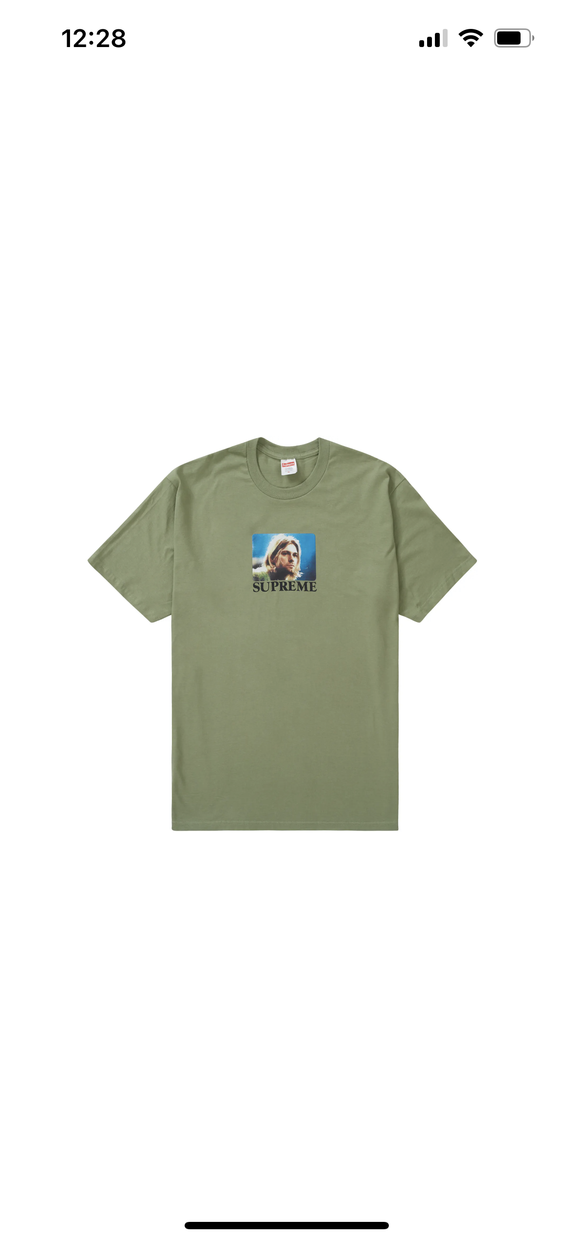 Supreme Kurt Cobain Tee Light Olive