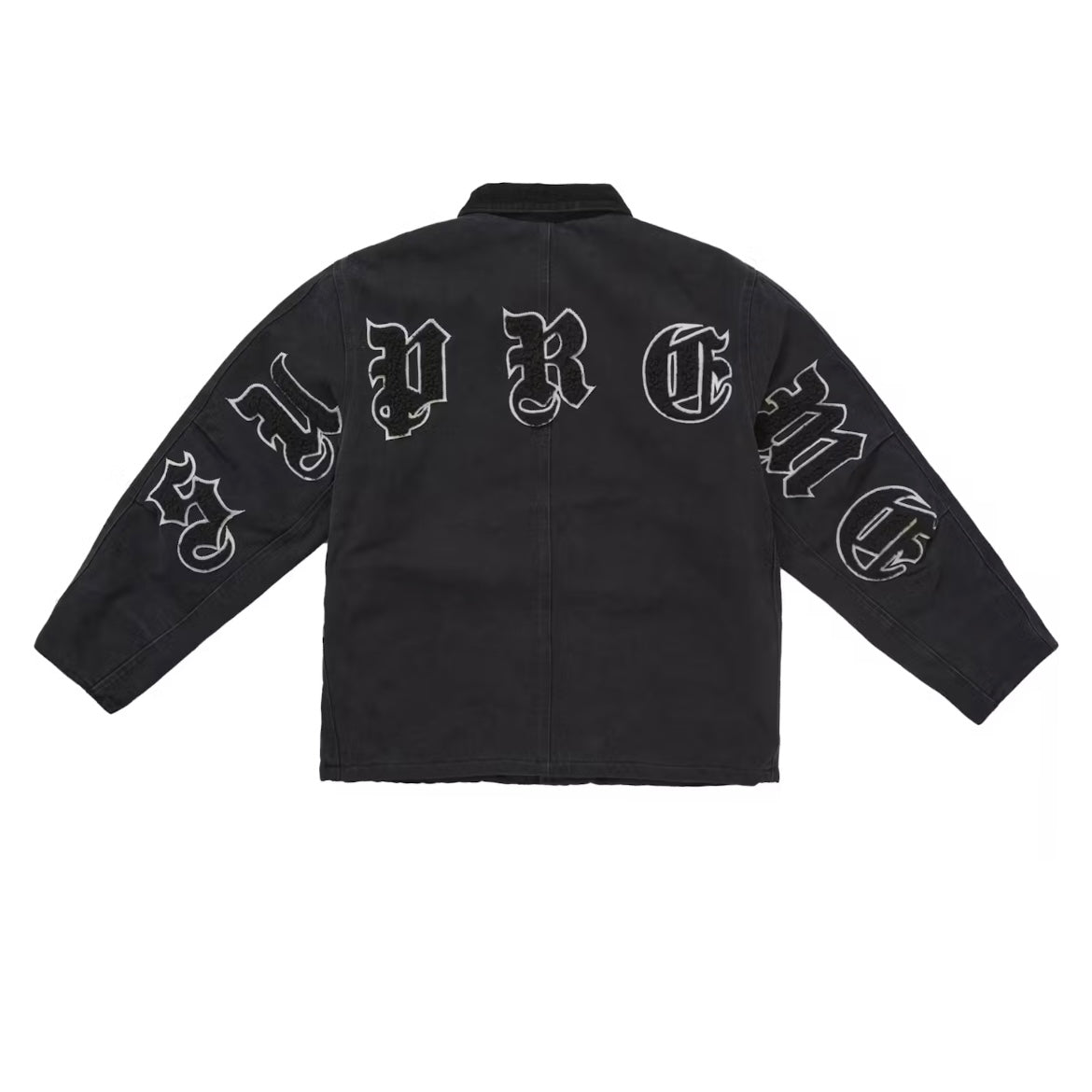 Supreme old English canvas jacket black