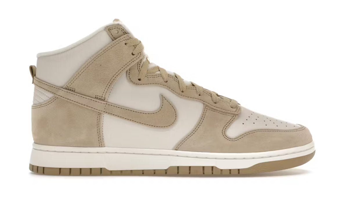 Nike Dunk High Tan Suede White