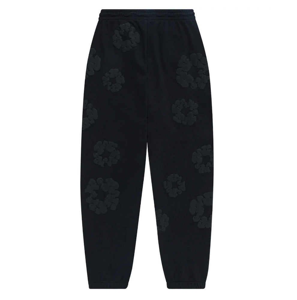 Denim Tears Cotton Wreath Sweatpants Black Monochrome
