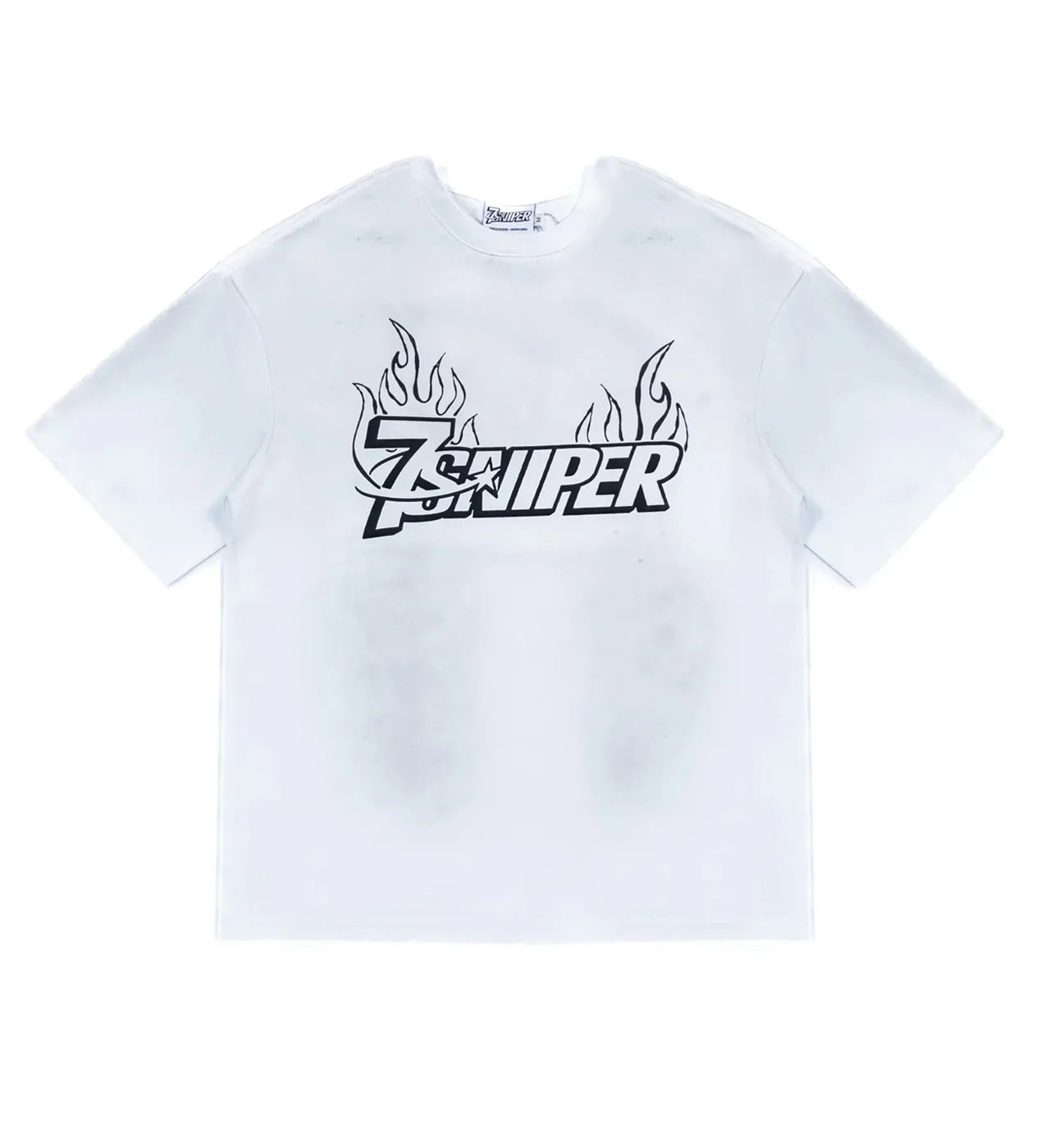 Triple Sevens x Sniper Gang 7Sniper Flame Tee White