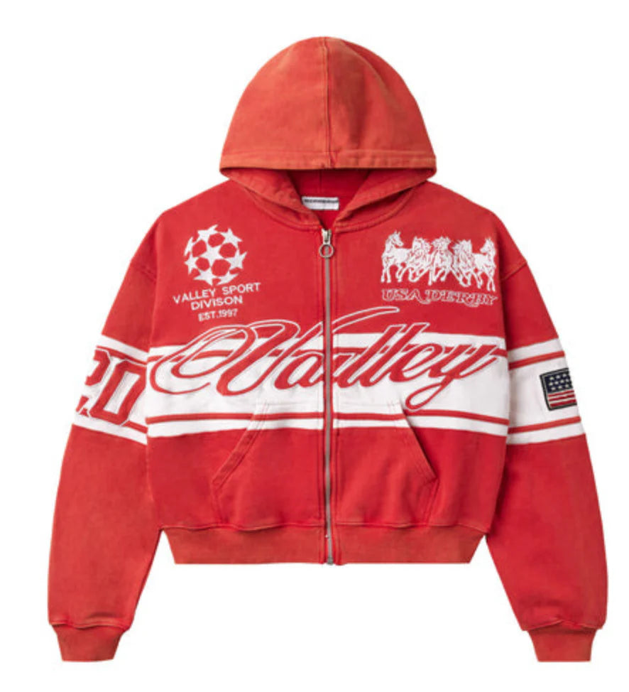 Vale Forever Valley Fest Zip Up Hoodie Brick