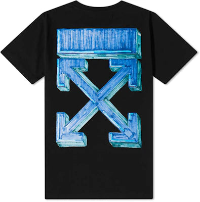Off-White Marker Arrow Slim SS Tee Black Blue