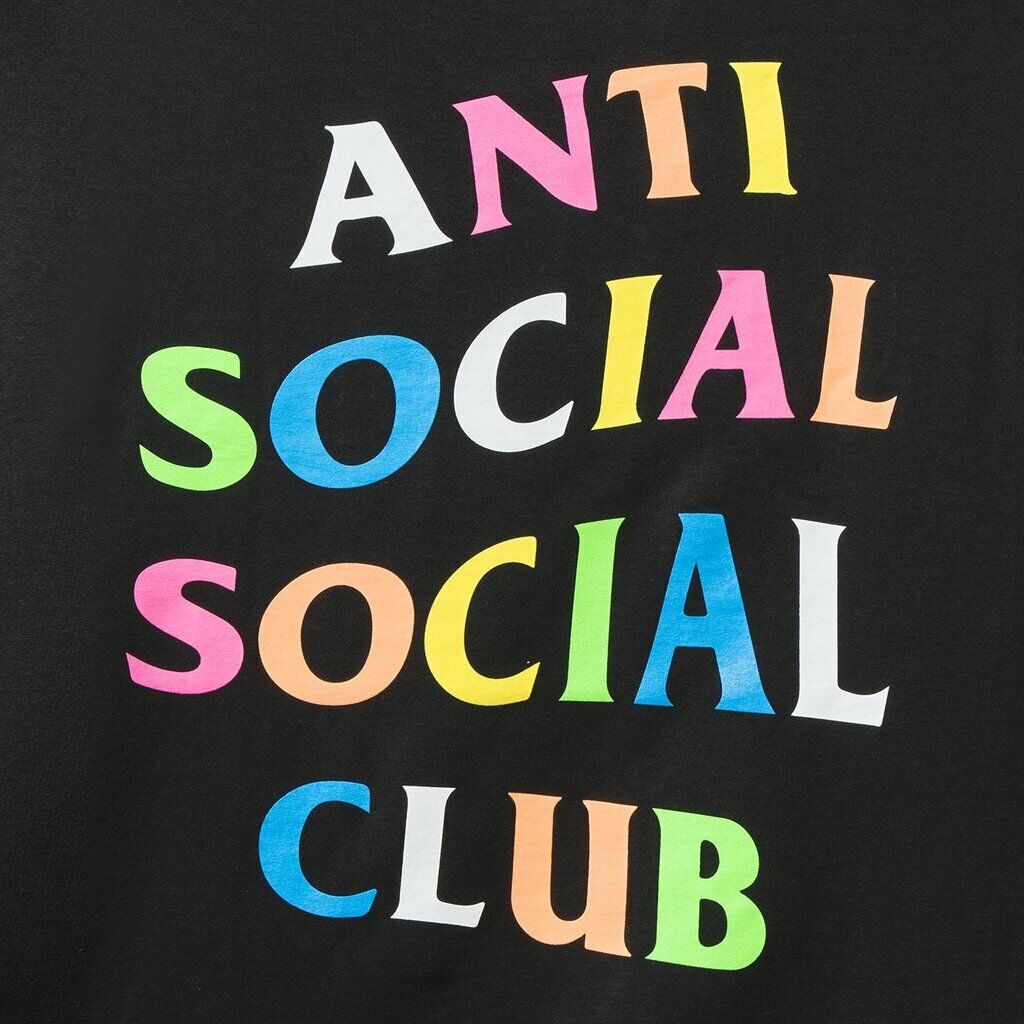 Anti Social Social Club Rainbow Logo Hoodie (Black)