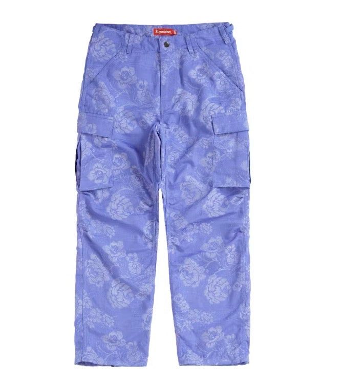 Supreme Floral Cargo Pants Blue
