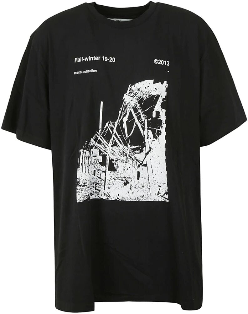 OFF-WHITE Oversized Ruined Factory T-Shirt Black/White