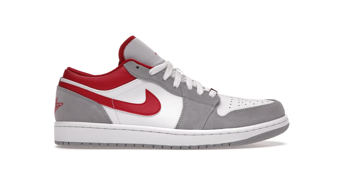 Jordan 1 Low SE Light Smoke Grey Gym Red (GS)