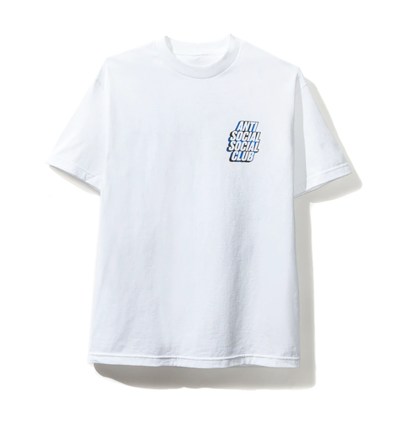 Anti Social Social Club Blocked Blue Plaid White Tee Hotbox 2024