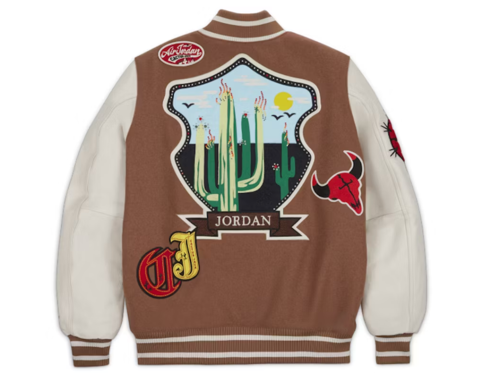 Travis Scott x Jordan Varsity Jacket Antique Brown