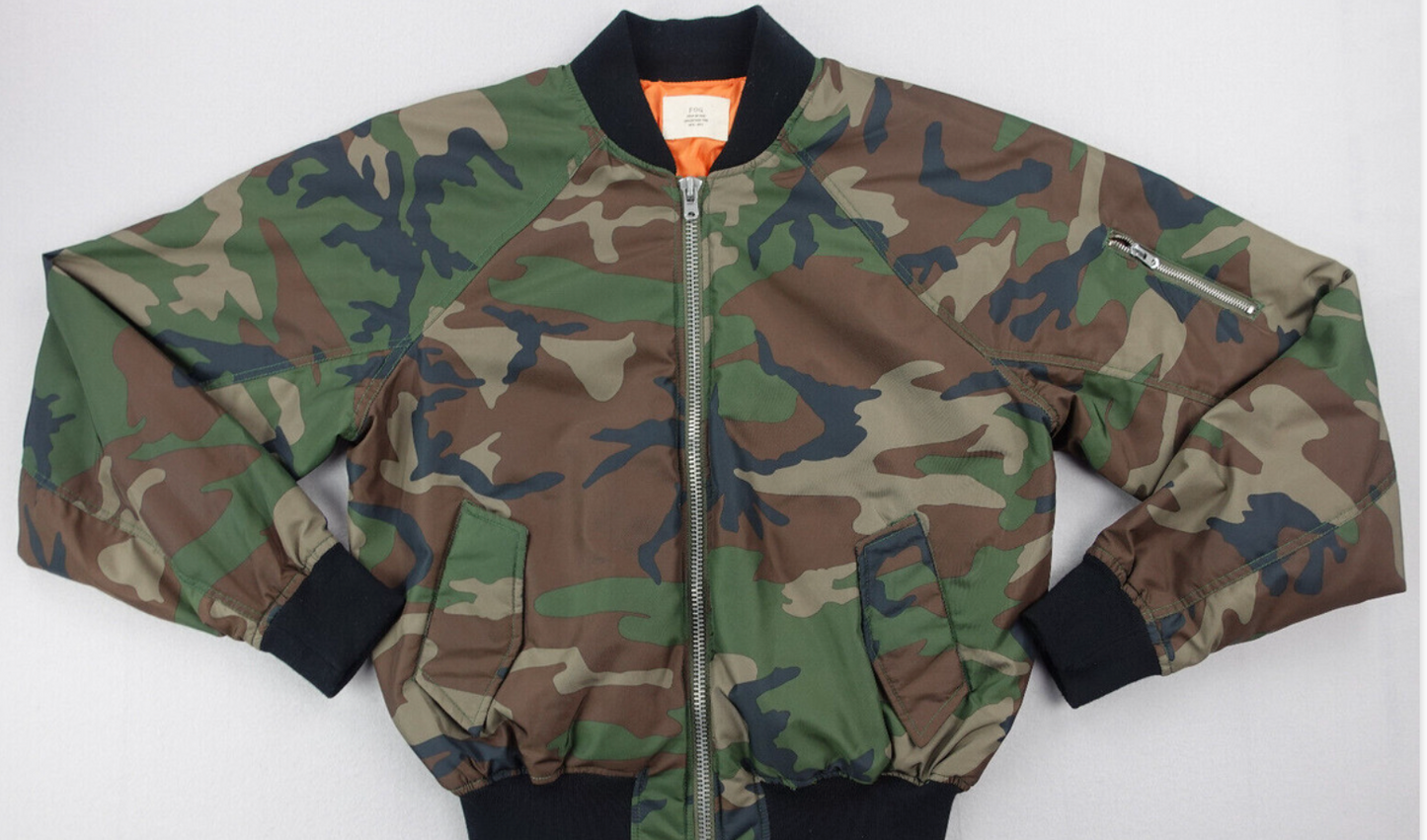 Fear of God FOG Camoflage Bomber Jacket Collection One