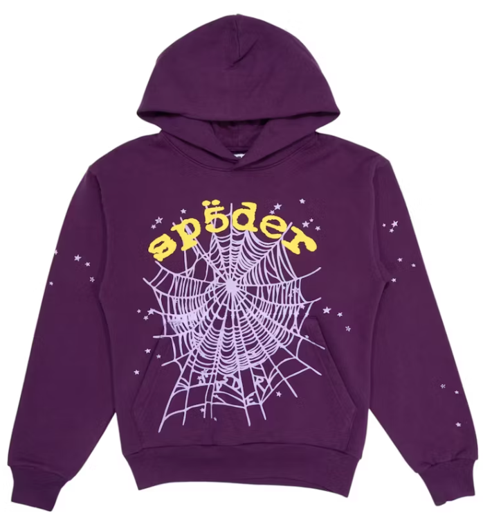 Sp5der Star OG Web V2 Hoodie Purple