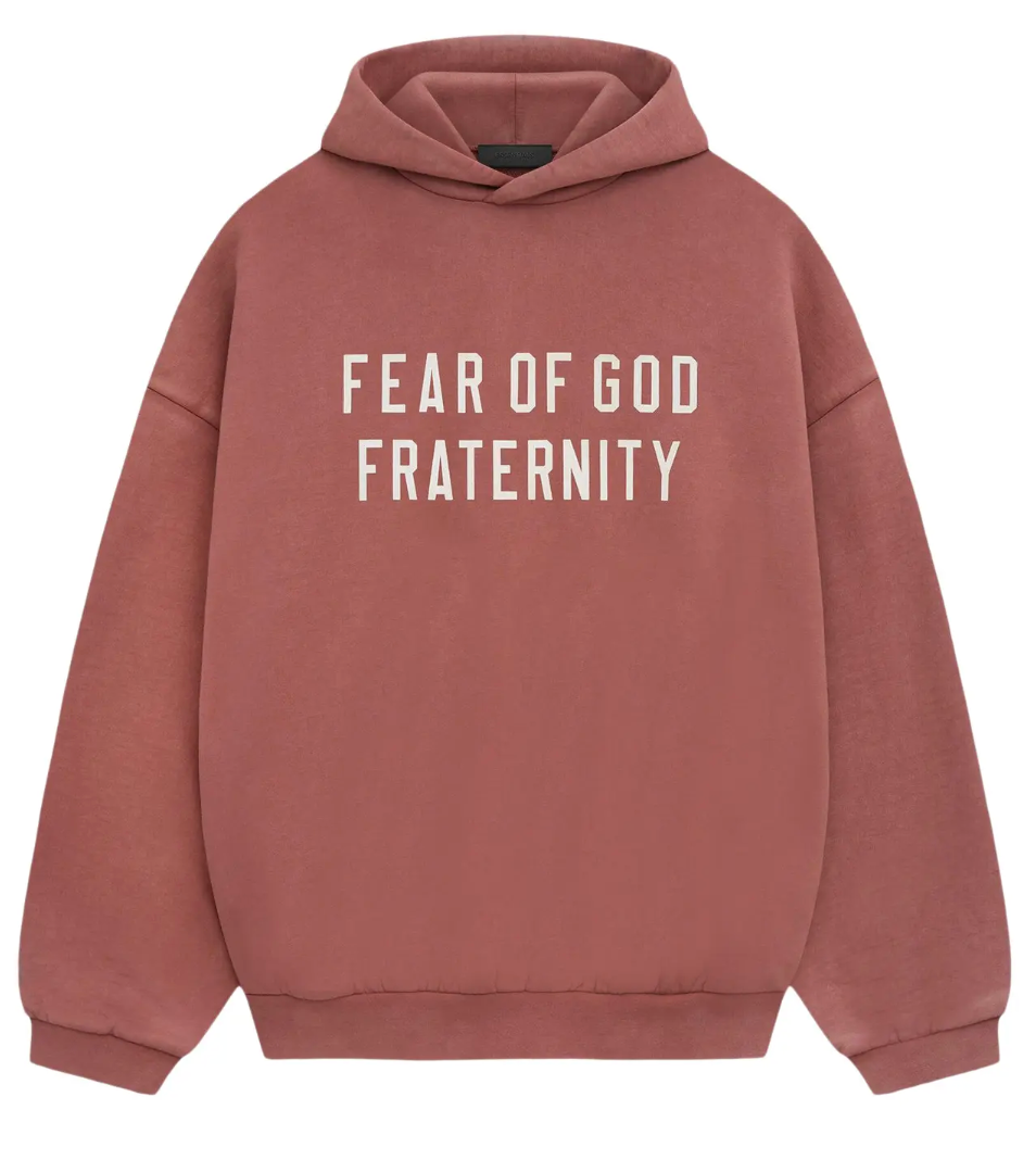 Fear of God Essentials Heavy Fleece Hoodie 'Crimson'