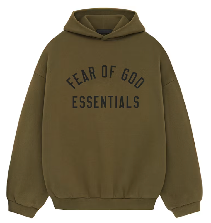 Fear of God Essentials Fleece Hoodie Olive