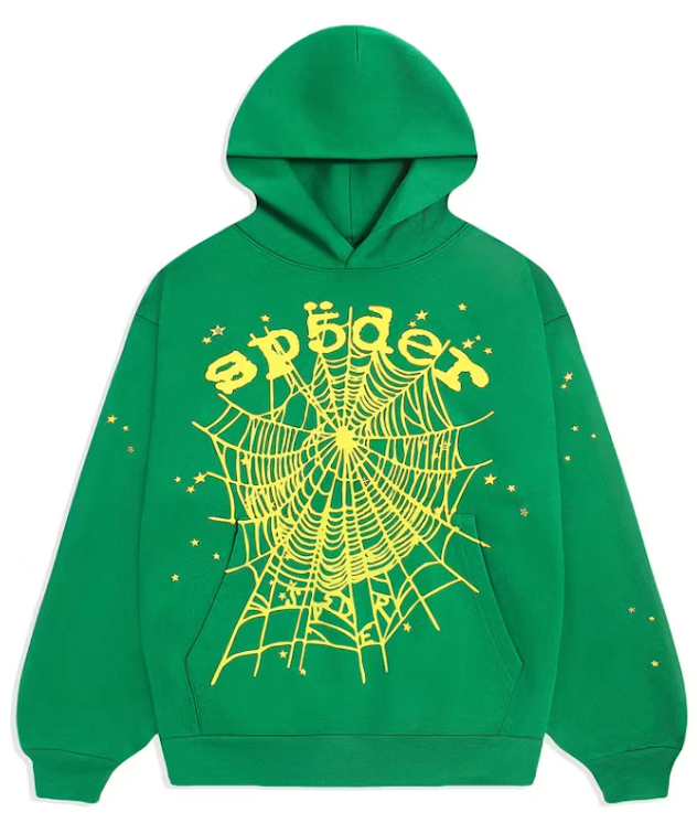 Sp5der Star OG Web V2 Hoodie Slime Green