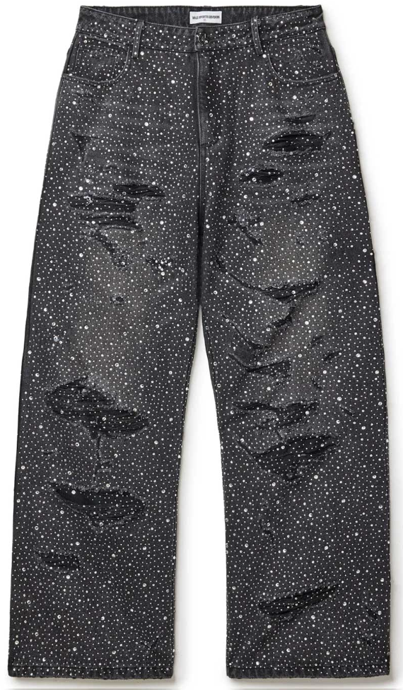 Vale Forever Rain Rhinestone Denim Jeans Black