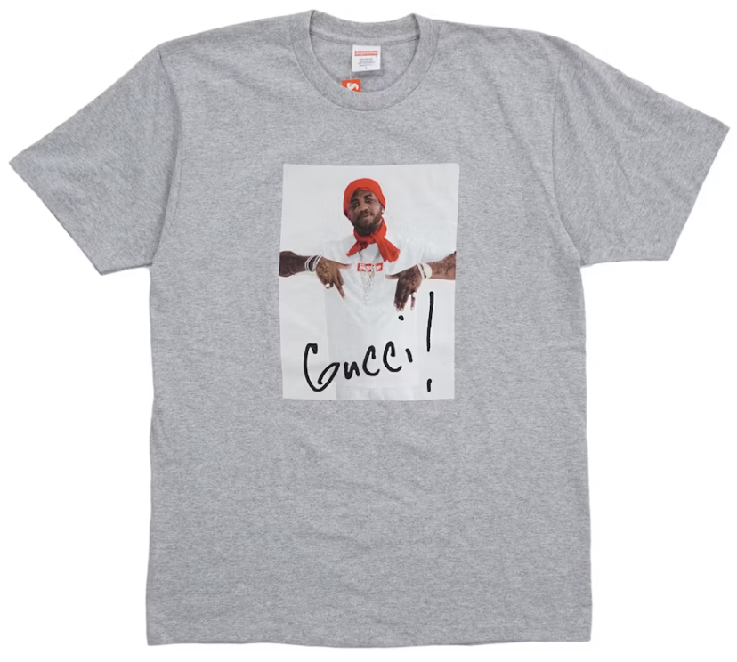 Supreme Gucci Mane Tee Grey