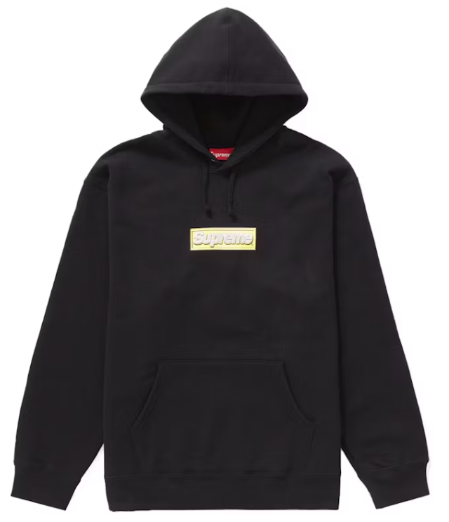 Supreme Bling Box Logo Hooded Sweatshirt Black