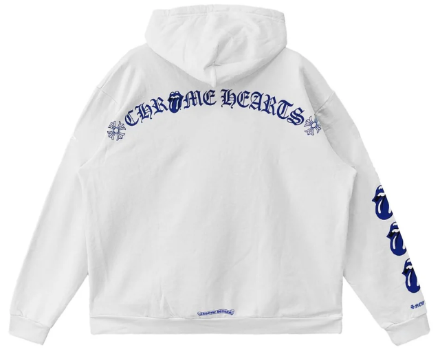 Chrome Hearts Rolling Stones New York Exclusive White Hoodie