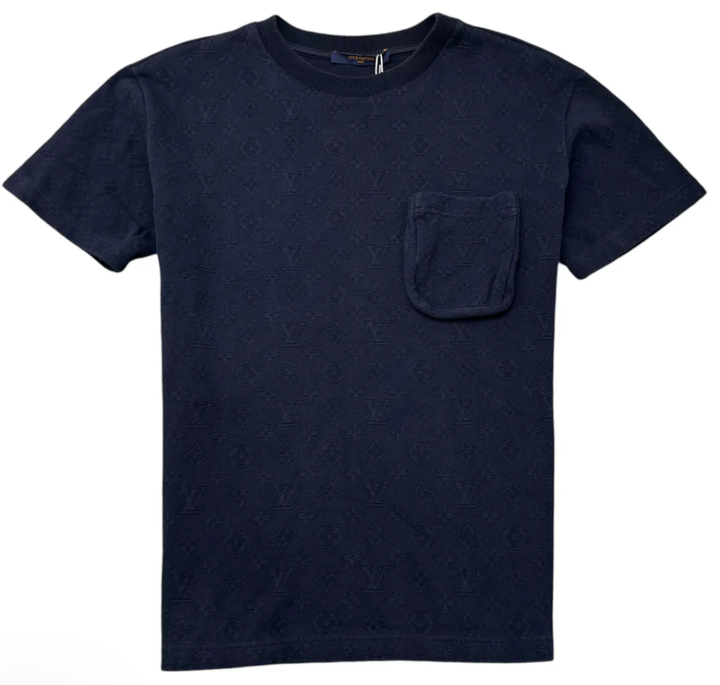 Louis Vuitton Signature 3D Pocket Monogram T-Shirt Navy