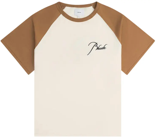 Rhude Raglan Tee Brown/White