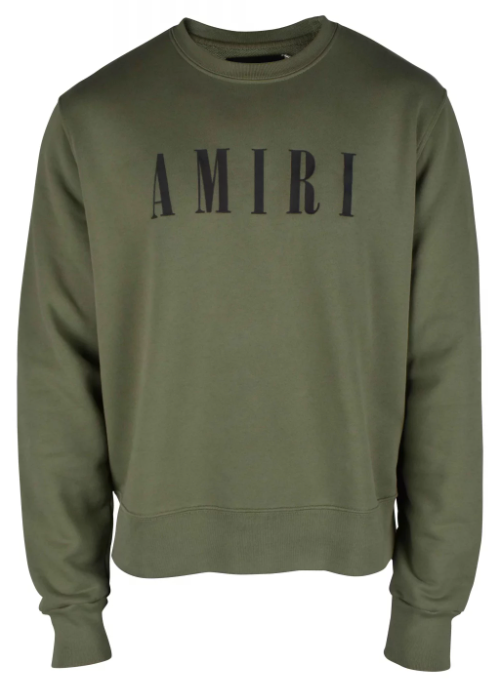 Amiri Olive Green Crewneck