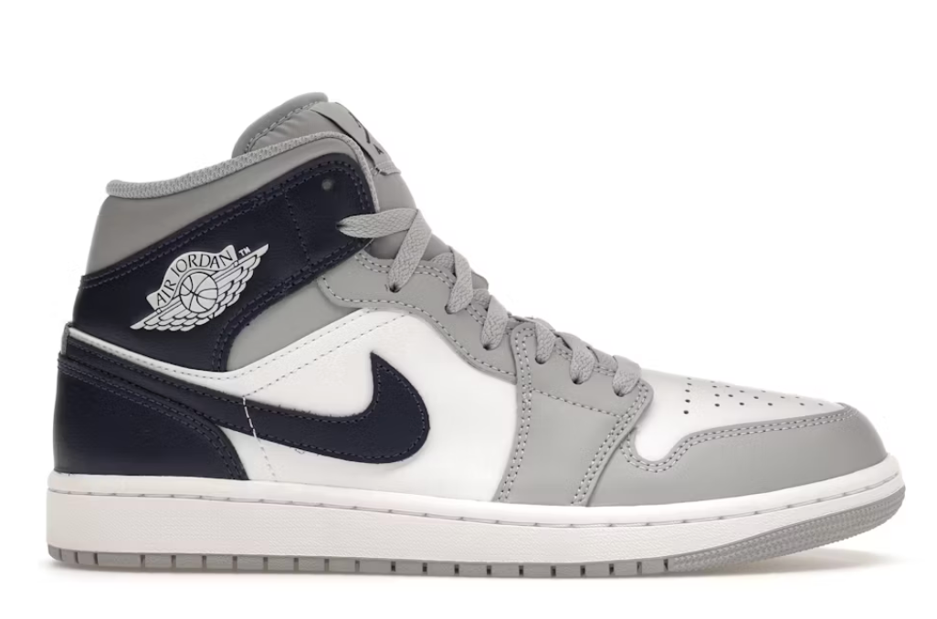 Jordan 1 Mid Wolf Grey Midnight Navy