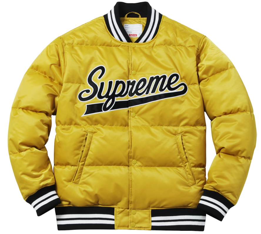 Supreme script varsity yellow