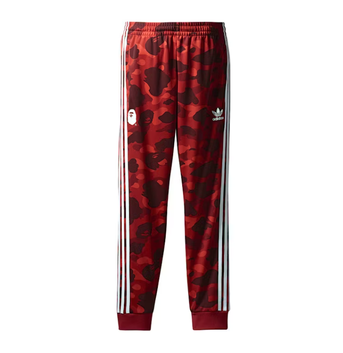 BAPE x adidas adicolor Track Pants Raw Red