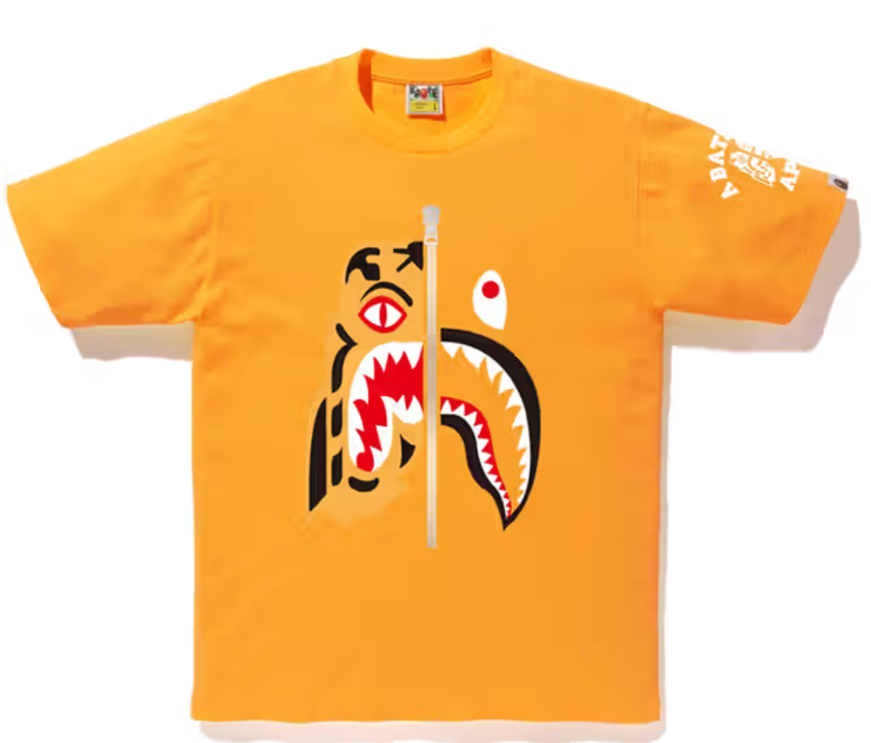 Bape Half Tiger Shark Yellow Tee