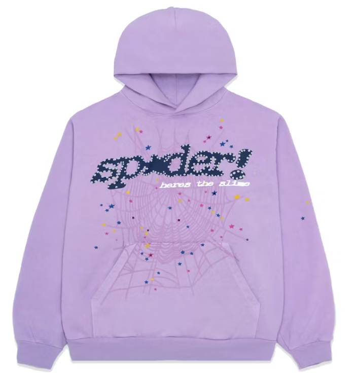 Sp5der Acai Hoodie Purple
