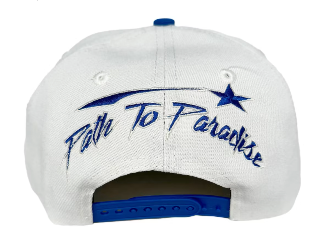Hellstar Shark Teeth Snapback Off White/Royal Blue