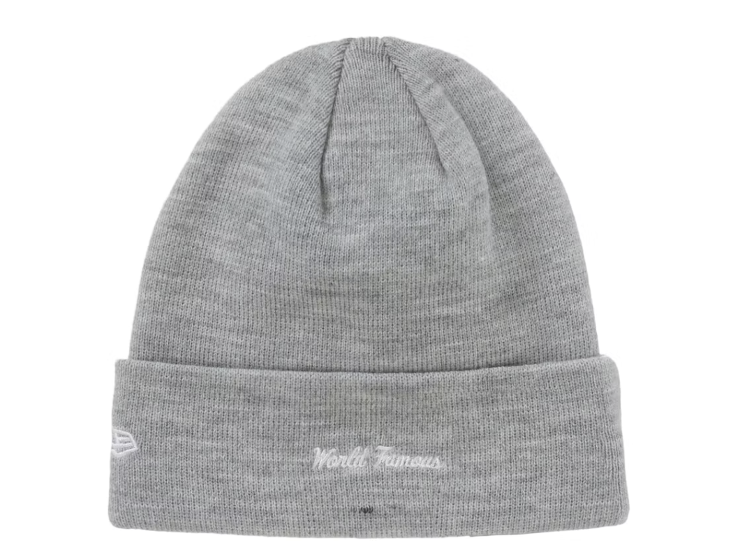 Supreme New Era Box Logo Beanie (FW22) Heather Grey