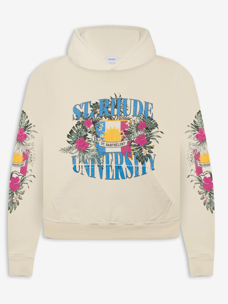 RHUDE ST.University Hoodie White