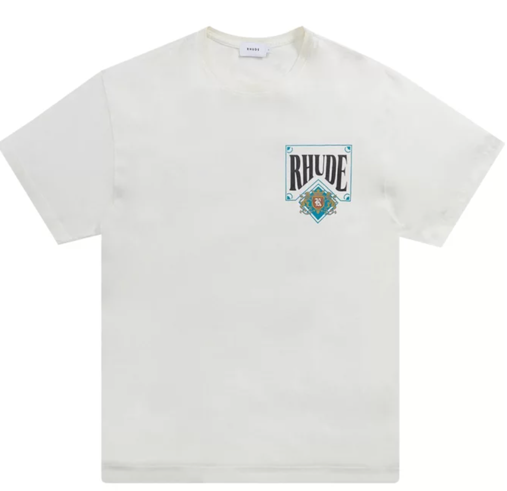 RHUDE Card Tee Vintage White/Blue
