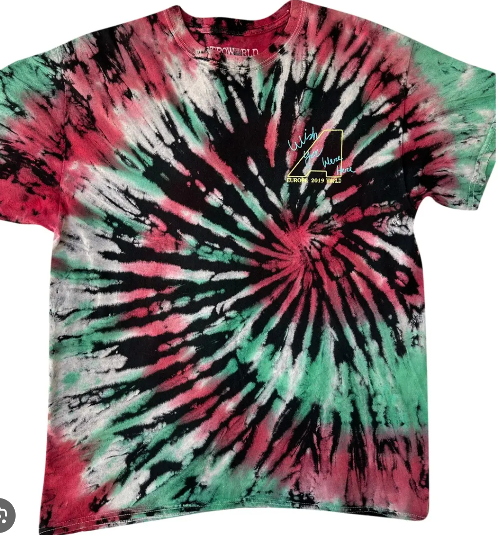 Travis Scott X Europe 2019 Astroworld Tie Dye Tee