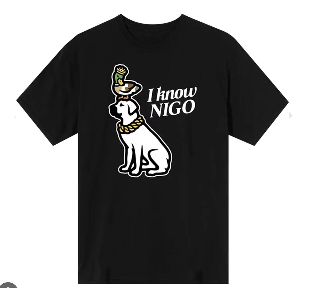 Human Made x I Know Nigo Dog Tee Black