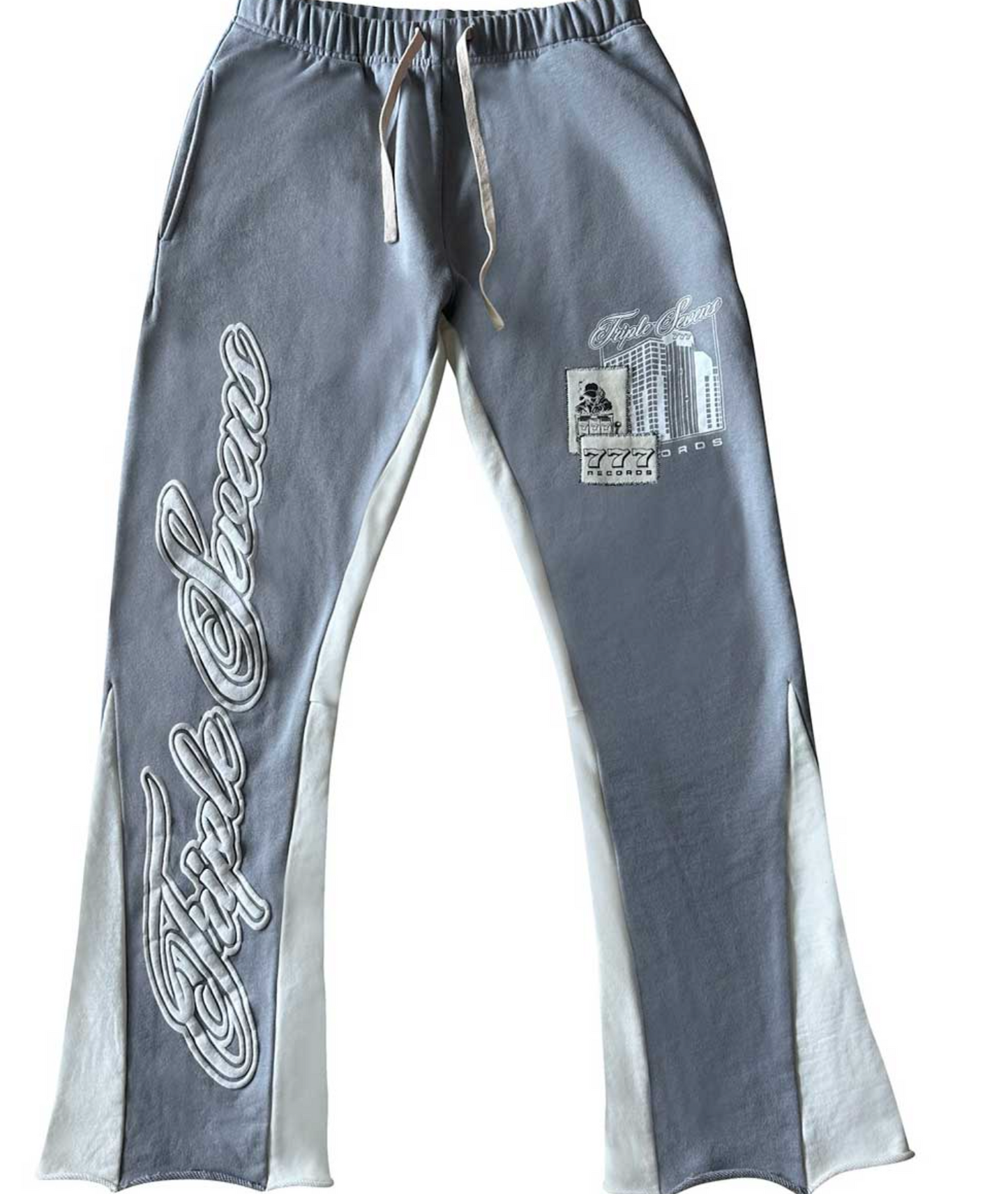 TRIPLE SEVENS GREY FLARED SWEATPANTS