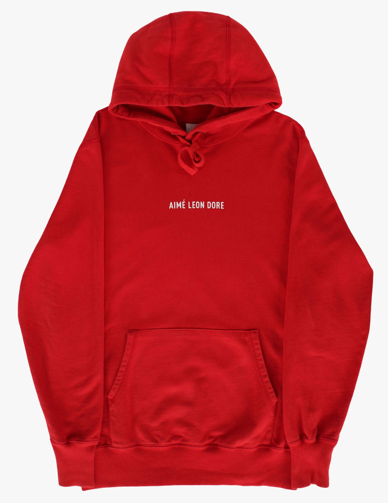 Aimè Leon Dore Logo Kanga Hoodie Red