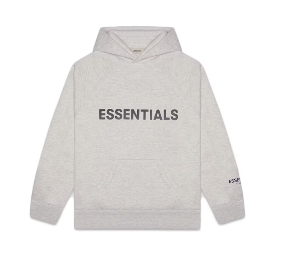 Fear of God Essentials Pullover Hoodie Applique Logo Heather Oatmeal