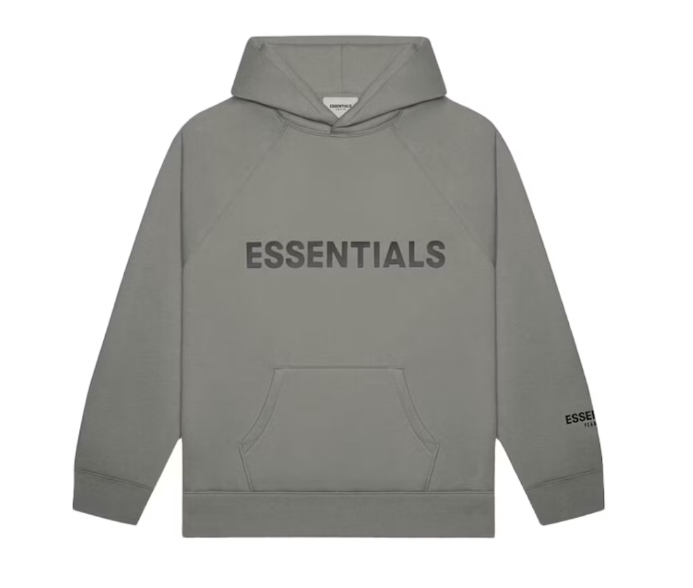 Fear of God Essentials Pullover Hoodie Applique Logo Gray Flannel/Charcoal