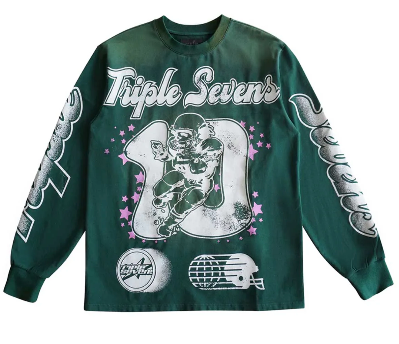 TRIPLE SEVENS FOOTBALL L/S GREEN/PURPLE