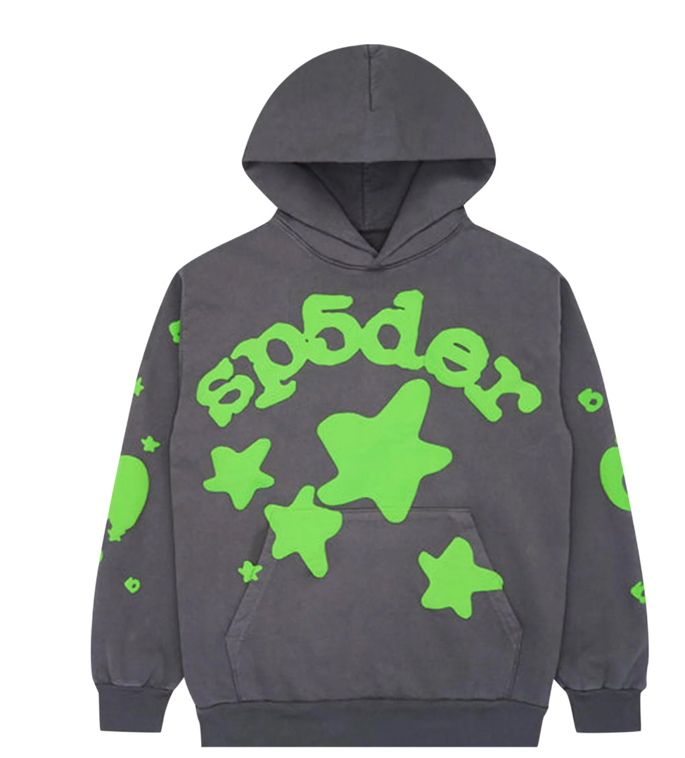 Sp5der Beluga Hoodie Grey/Green