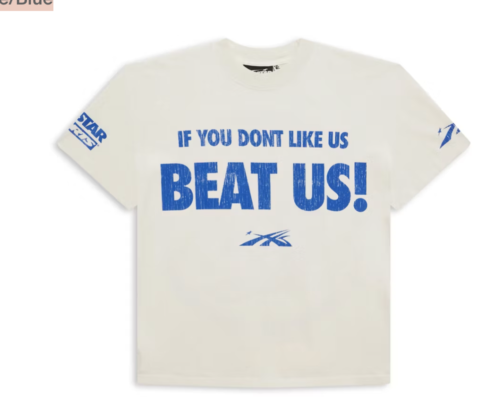 Hellstar Beat Us! T-shirt White/Blue